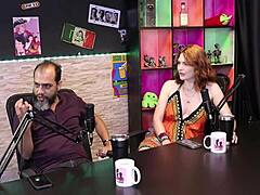 Reh queen rides kstro in sheer red lingerie