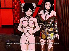 playing a game in harem hotel 137