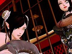 playing a game in harem hotel 137