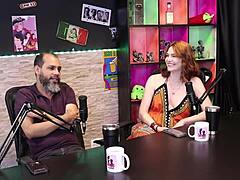 Reh queen rides kstro in sheer red lingerie