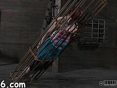 Playgirl Hung Up And Punished In Garage