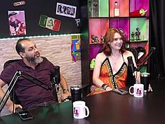 Reh queen rides kstro in sheer red lingerie