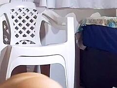 Exposed Slut Undresses In Recording Section, Ripping Clothes And Panties For Giant Dildo Pov Striptease With Big Ass Amateurs