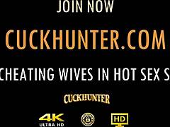 Marilyn Johnson, ambil batang besar hitam monster itu untuk fun cuckold selepas blowjob parti Halloween