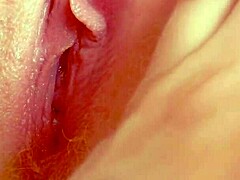 Redhead's intense orgasm from tongue