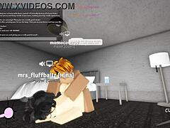 Joc Roblox cu scenă de blowjob afro-americană