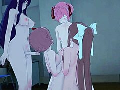 好奇在狂野的Doki Doki扶她夜店场景中跳舞吗？