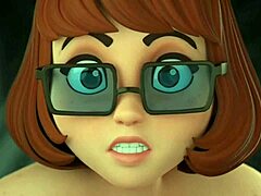 Velma dari Scooby Doo dalam aksi kartun berani