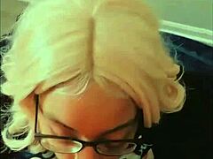 Blonde Barbie Sucks Big Black Cock.