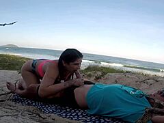 Beach lovers Sumaya and Joy's lustful encounter