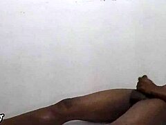 Slutty Housewife Gives Massage To Big Black Cock