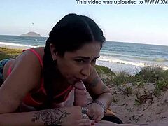 Beach lovers Sumaya and Joy's lustful encounter