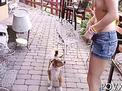 carmen callaway, young porn model, in hardcore blowjob scene