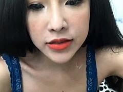 lai chim khoe hong showcases her big tits