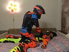 Gay motocross enthusiasts in action