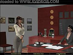 Office romance: Graces solo pleasure