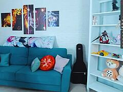 Beautiful SLUT in stormtrooper cosplay FINGERS on webcam