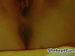 Solo Squirting Orgasm with Wand Close-Up in New Session