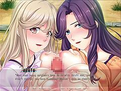 in the breeding village, they have a creampie threesome on the ranch