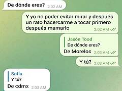 Linda the submissive shares her big tits on web chat.