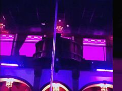 Sultry striptease and pole dance