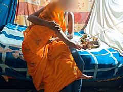 indian couple celebrates karwa chauth with cute bride on ranch honeymoon sex