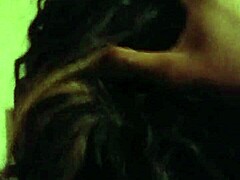 she loves sucking his big cock in bedroom