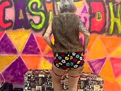 She sat and bounced deep! What a wild outdoor ride!