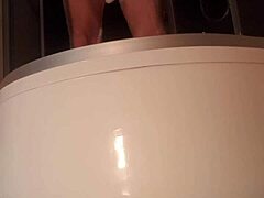 i'm enjoying a peaceful shower in the bathroom all by myself