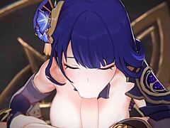 我爱这个3D合集，Keqing、Ganyu三人组，Raiden Shogun口交、乳交，Yae Miko无码