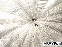 abigail in music tease photo shoot, showing boobs ass and pussy