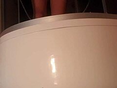 i'm enjoying a peaceful shower in the bathroom all by myself