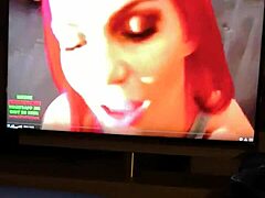 Masturbating to a pornstar