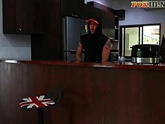 A naughty couple shares a testy yogurt surprise with cum eating