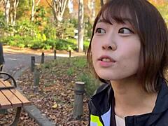 Rio the 18-year-old tennis babe gives a SUCKING blowjob then RIDES for cumshot in homemade action.