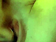 The greedy, pumped-up pussy of this amateur brunette milf squirts with excitement during intense masturbation