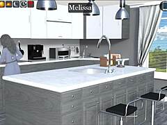 Brunette mother-in-law enjoys hot bath sex with big cock