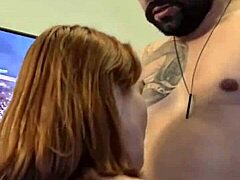 redhead with pink pussy enjoys monster cock