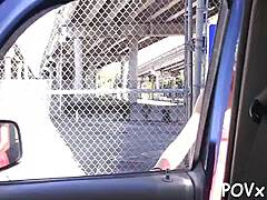 Babe showers naked then fucks passionately