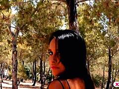 Blonde Babe Gets Erotic Outdoor Blowjob and Facial