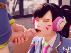 D.Va 守望先锋本子幻灯片 大屁股眼镜 😏