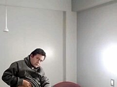 I enter the room and force her to fuck me hard