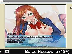 Bored housewife explores interactive activities