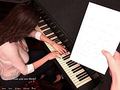 Jill's bold play on piano