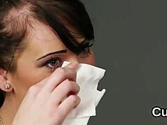 Foxy Hottie Gets Cumshot On Face Gulping Semen