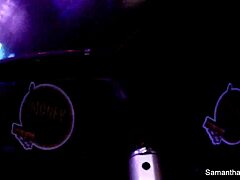 samantha saint shares behind the scenes moments with her blonde babe look.