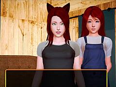 my new family game with blonde and redhead