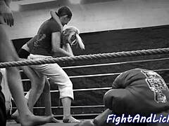 European Babes Engage In Oral Play After A Wrestling Match