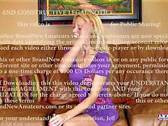 i love drilling my big boobed blonde pussy with a monster dildo while dirty talking