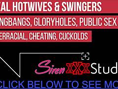 Ogromne joške in velika rit BBW Betty v prvem gangbangu s spermo na obrazu in joških